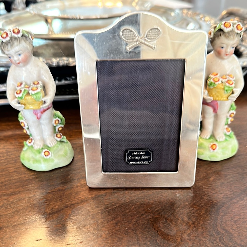 Sterling Silver Tennis Motif Frame